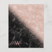 エレガントフェイクバラ金ゴールド紙吹雪黒大理石画像 チラシ (正面)