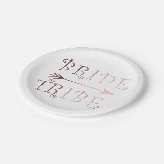 エレガントフェイクバラ金ゴールド花嫁デザイン ペーパープレート (アングル)