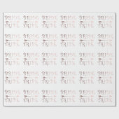 エレガントフェイクバラ金ゴールド花嫁デザイン ラッピングペーパー (フラット)