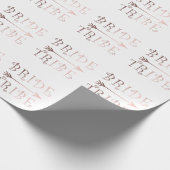 エレガントフェイクバラ金ゴールド花嫁デザイン ラッピングペーパー (角)