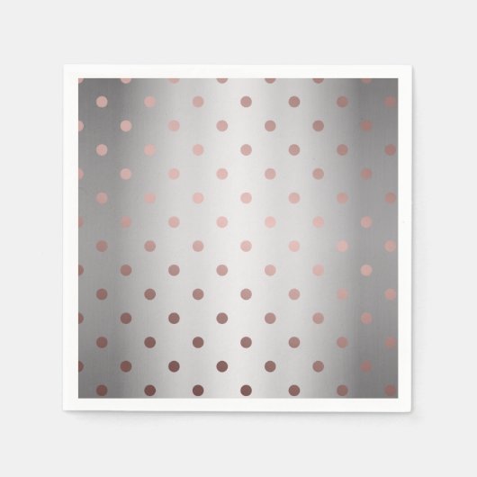 エレガントフェイクバラ金ゴールド銀水玉模様 スタンダードカクテルナプキン (正面)