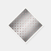 エレガントフェイクバラ金ゴールド銀水玉模様 スタンダードカクテルナプキン (角)