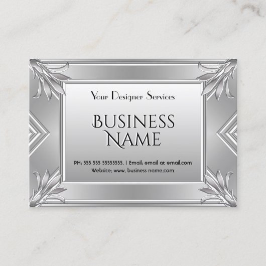 エレガントフェイクモダンアールデコ 名刺 (正面)