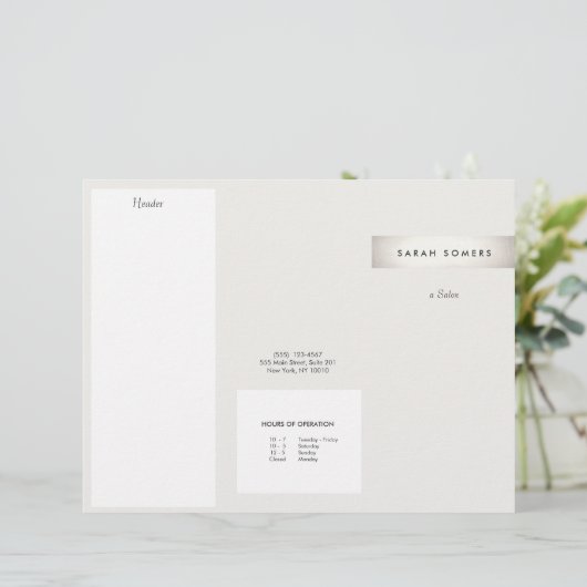 エレガントフェイクモダンシルバーサロンストライプのカタログ (スタンド正面)