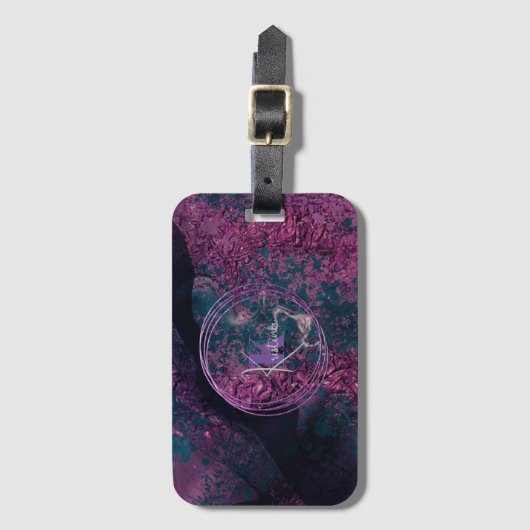 エレガントフェイクモダン抽象芸術箔 ラゲッジタグ (正面縦)