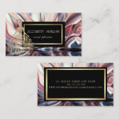 エレガントフェイクモダン金ゴールドドレス抽象芸術 名刺 (正面/裏面)