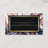 エレガントフェイクモダン金ゴールドドレス抽象芸術 名刺 (裏面)