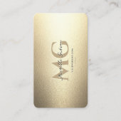 エレガントフェイクモダン金ゴールドプロフェッショナル 名刺 (正面)