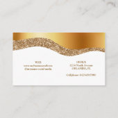 エレガントフェイクモダン金ゴールド標準名刺 名刺 (裏面)