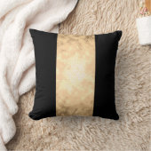 エレガントフェイク澄ん金ゴールド黒ストライプ色 クッション (ブランケット)