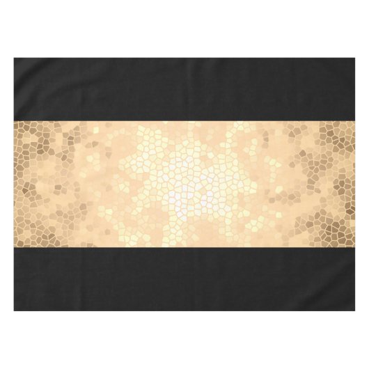 エレガントフェイク澄ん金ゴールド黒ストライプ色 テーブルクロス (正面(横))