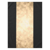 エレガントフェイク澄ん金ゴールド黒ストライプ色 テーブルクロス (正面)