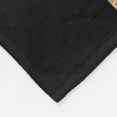 エレガントフェイク澄ん金ゴールド黒ストライプ色 フリースブランケット (角)