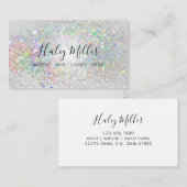 エレガントフェイク真珠光沢グリッター 名刺 (正面/裏面)