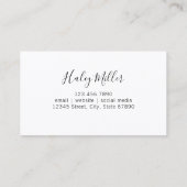 エレガントフェイク真珠光沢グリッター 名刺 (裏面)