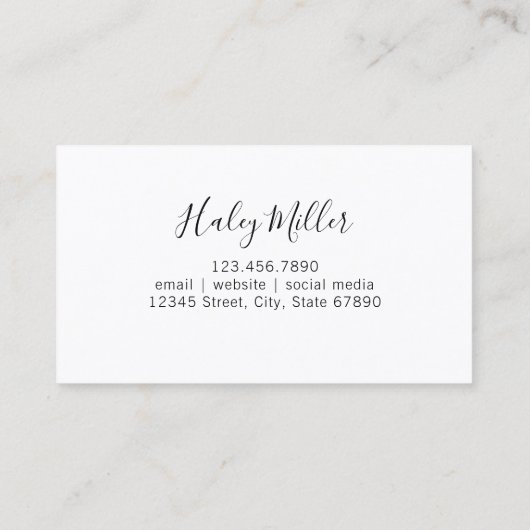 エレガントフェイク真珠光沢グリッター 名刺 (裏面)