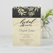 エレガントフェイク葉ブライダルシャワー 招待状 (スタンド正面)