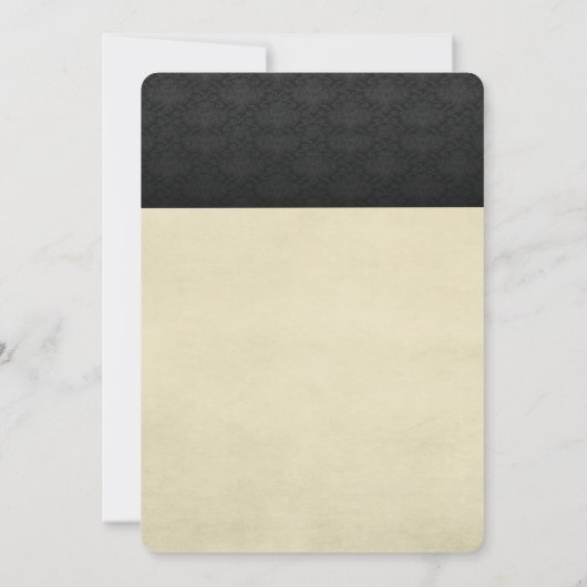 エレガントフェイク葉金ゴールドブライダルシャワー 招待状 (裏面)