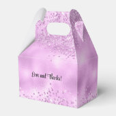 エレガントフェイク薄紫グリッター及びホイル結婚ス フェイバーボックス (裏面サイド)