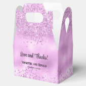 エレガントフェイク薄紫グリッター及びホイル結婚ス フェイバーボックス (オープン)