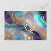 エレガントフェイク金ゴールドと青オパール結婚石 エンクロージャーカード (裏面)