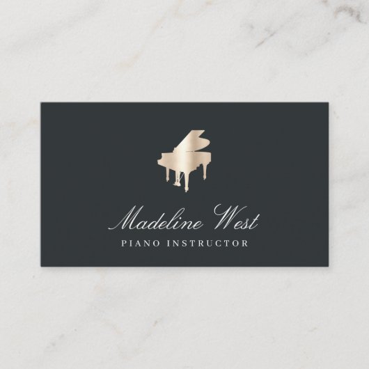 エレガントフェイク金ゴールドインストラクター 名刺 (正面)