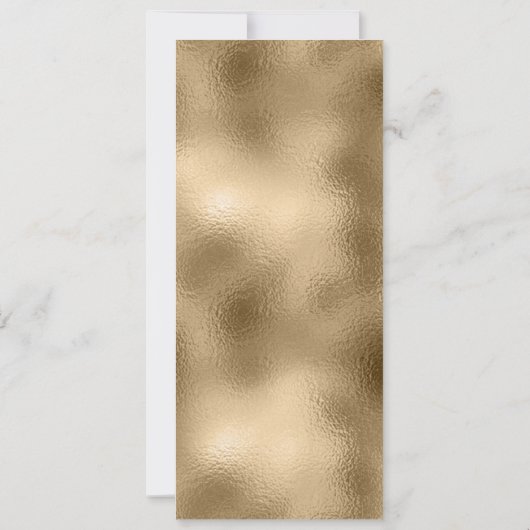 エレガントフェイク金ゴールドグリッターとフォイル結婚のメニュー 招待状 (裏面)