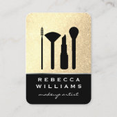 エレガントフェイク金ゴールドグリッターメイクセット 名刺 (正面)