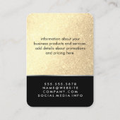 エレガントフェイク金ゴールドグリッターメイクセット 名刺 (裏面)