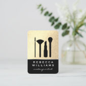 エレガントフェイク金ゴールドグリッターメイクセット 名刺 (スタンド正面)