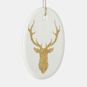 エレガントフェイク金ゴールドグリッター セラミックオーナメント (右)