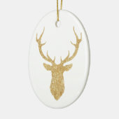 エレガントフェイク金ゴールドグリッター セラミックオーナメント (左)