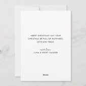 エレガントフェイク金ゴールドスクリプトMerry Christmas Photo シーズンカード (裏面)