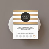 エレガントフェイク金ゴールドストライプ美しい ロイヤリティカード