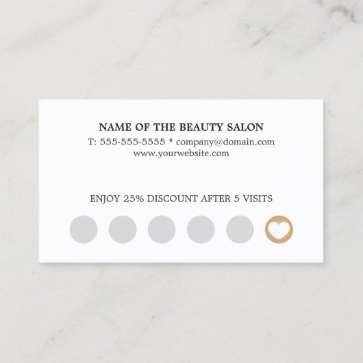 エレガントフェイク金ゴールドストライプ美しい ロイヤリティカード (裏面)