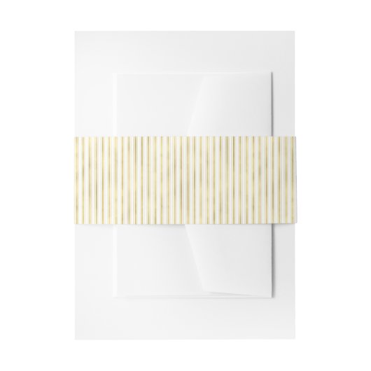 エレガントフェイク金ゴールドストライプ 招待状ベリーバンド (正面例)