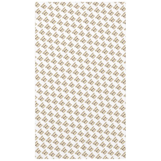 エレガントフェイク金ゴールドタイポグラフィハッピーニューイヤー テーブルクロス (正面)