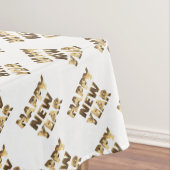 エレガントフェイク金ゴールドタイポグラフィハッピーニューイヤー テーブルクロス (インサイチュ)