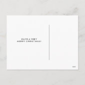 エレガントフェイク金ゴールドタイポグラフィ | メリークリスマス シーズンポストカード (裏面)