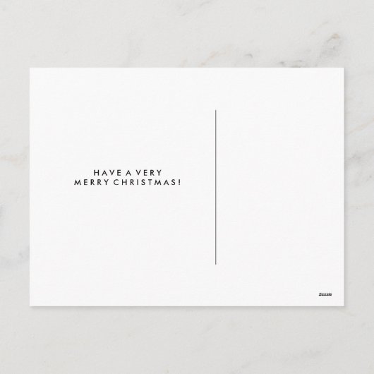 エレガントフェイク金ゴールドタイポグラフィ | メリークリスマス シーズンポストカード (裏面)