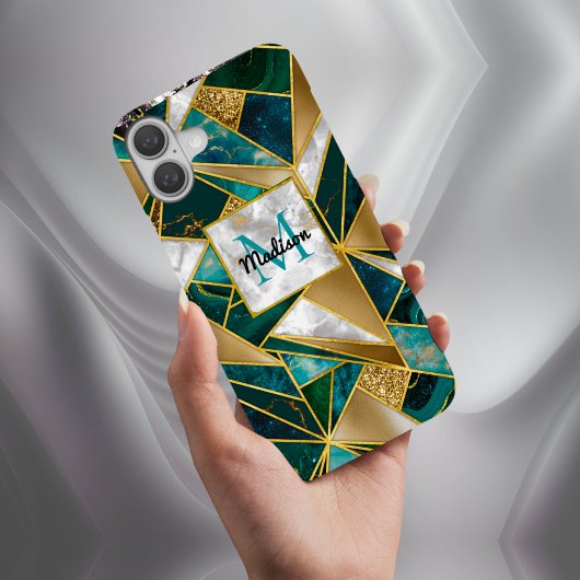 エレガントフェイク金ゴールドターコイズ Case-Mate iPhoneケース