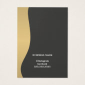 エレガントフェイク金ゴールドダークグレーイヤリングカード (裏面)