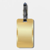 エレガントフェイク金ゴールドトレンディーモダンテンプレート ラゲッジタグ (裏面縦)