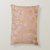 エレガントフェイク金ゴールドパイナップル模様水玉模様 アクセントクッション (裏面(縦))