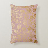 エレガントフェイク金ゴールドパイナップル模様水玉模様 アクセントクッション (正面(垂直))