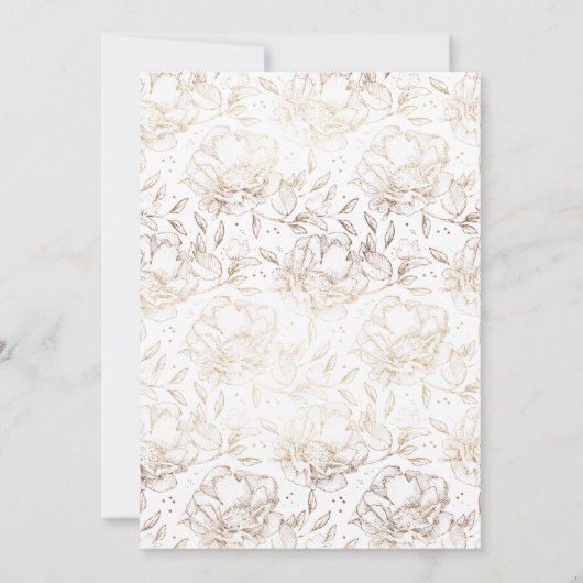 エレガントフェイク金ゴールドフローラブライダルシャワー (裏面)