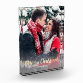 エレガントフェイク金ゴールドメリー文字写真 フォトブロック (左)