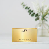 エレガントフェイク金ゴールドモダンテンプレートプロフェッショナル 名刺 (スタンド正面)