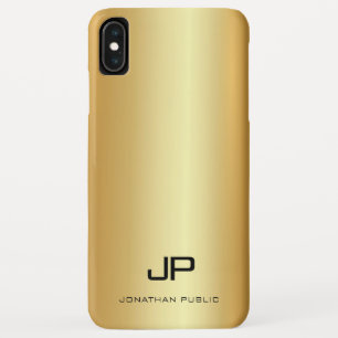 エレガントフェイク金ゴールドモダンテンプレート名 iPhone XS MAXケース