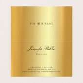 エレガントフェイク金ゴールドモダンテンプレート 名刺 (内部フラット)